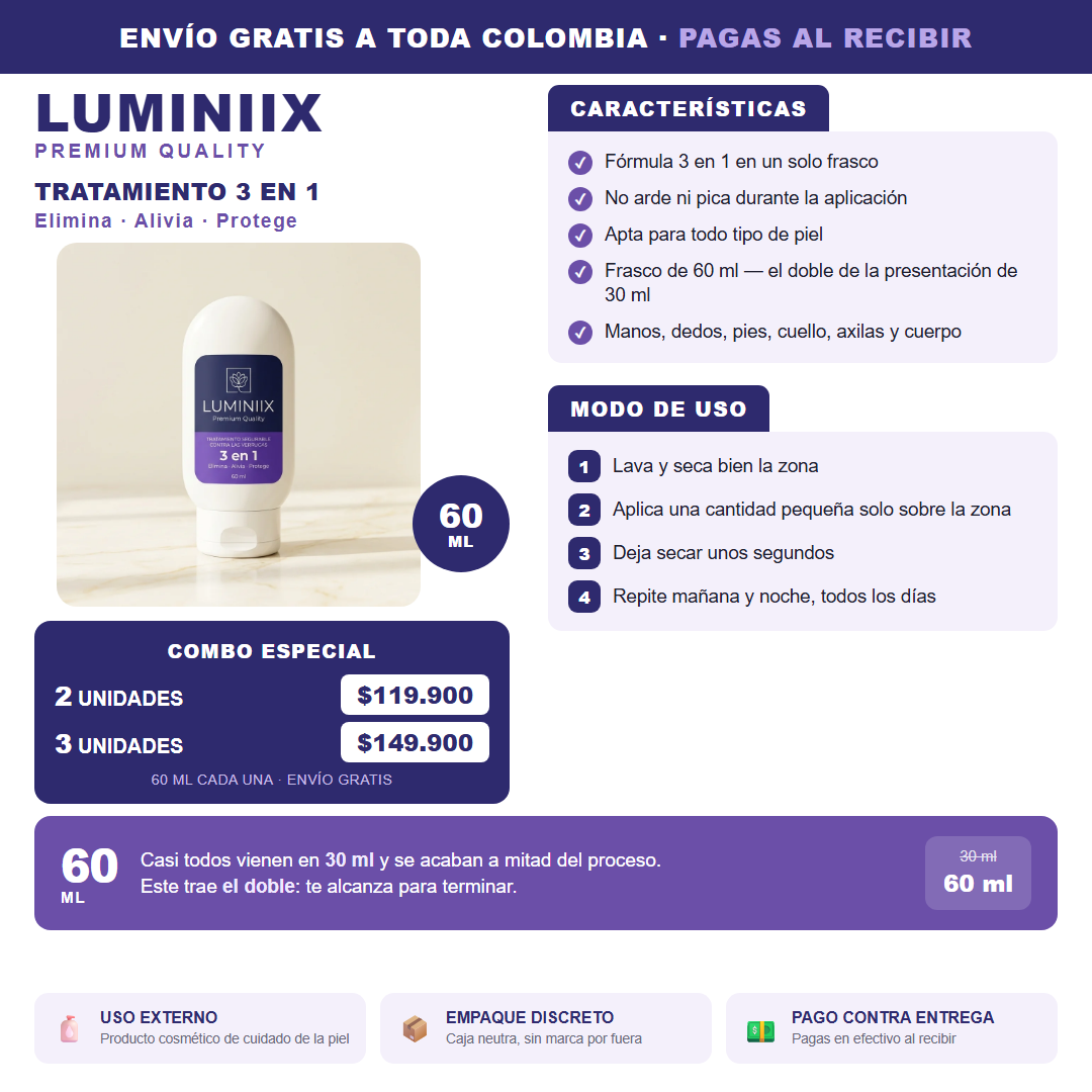 Ficha Luminix 3 en 1: caracteristicas, modo de uso y combos